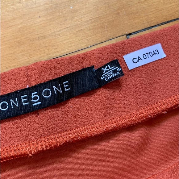 Orange button up midi skirt - size XL to XXL - Picture 2 of 3